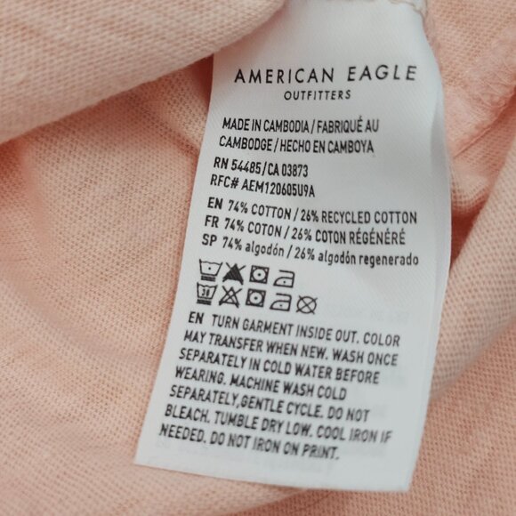 American Eagle Women's Pink Floral Bouquet Graphic Print T-Shirt Size S NWT - Picture 8 of 10